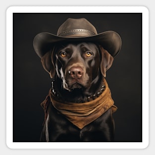 Cowboy Dog - Labrador Retriever Magnet